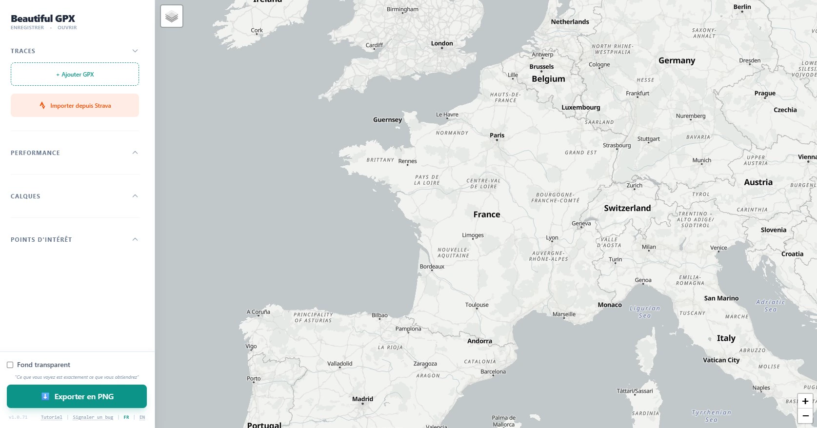 Vue d’ensemble de l’éditeur Beautiful GPX